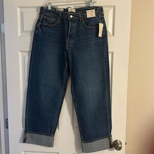 UNIVERSAL THREAD MID RISE CUFFED 90’s BAGGY JEANS